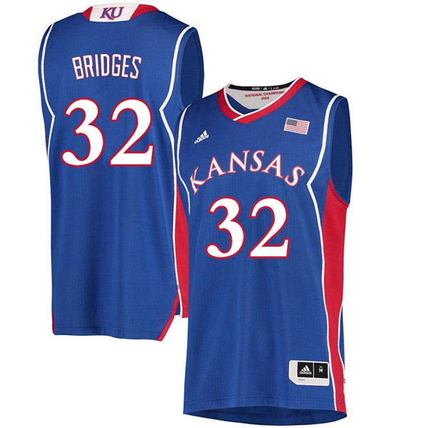 Men #32 Bill Bridges Kansas Jayhawks 2018 Hardwood Classic College Basketball Jerseys Sale-Royal
